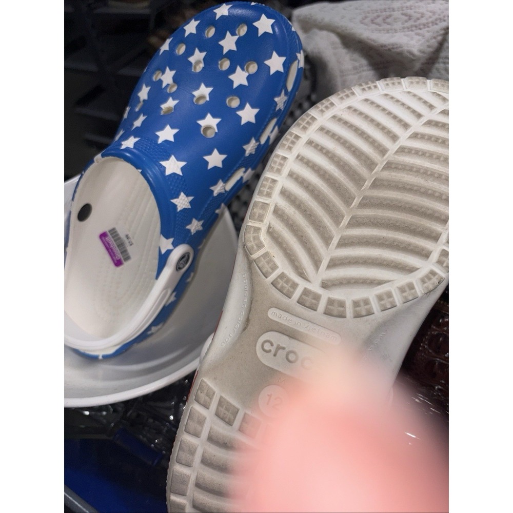 Crocs Classic American Flag Clogs Men's Size 12 Team USA Patriotic 🇺🇸 - Picture 7 of 7